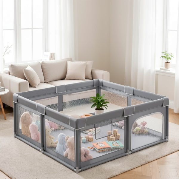 product-fmket-93caa170a2cafa112a49fa0ca6505d9e Baby Playpen 50X50 Inch, Play Pens for Babies And Toddlers Baby Fence Baby Play Yards for Indoor & Outdoor with Breathable Mesh Anti-Fall Playpen