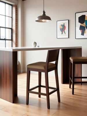 55.12-Inch Home Bar Table with Spacious Top, Modern Freestanding Mini Bar Unit for Living Room, Kitchen, Basement & Balcony, Brown & Black