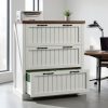 product-fmket-a619ad9b718dfe41a8179c25d919e70d 3 Drawer File Cabinet for Letter/Legal/A4 Size, Farmhouse Filing Cabinet, Lateral File Cabinet with Printer Stand for Home Office