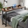 product-fmket-b5b04bef2c74ab955675f6c0ca76adc4 Mobile Bed Desk with 360° Wheels, Queen Size, Standing Workstation for Laptops, Overbed Table with Sturdy Metal Legs, Dining Table And Computer Desk