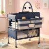 Height-Adjustable Baby Changing Station on Wheels - Compact Design, Two Storage Drawers, Quality - Portable And Space-Efficient Nursery Organizer for Infants And Newborns