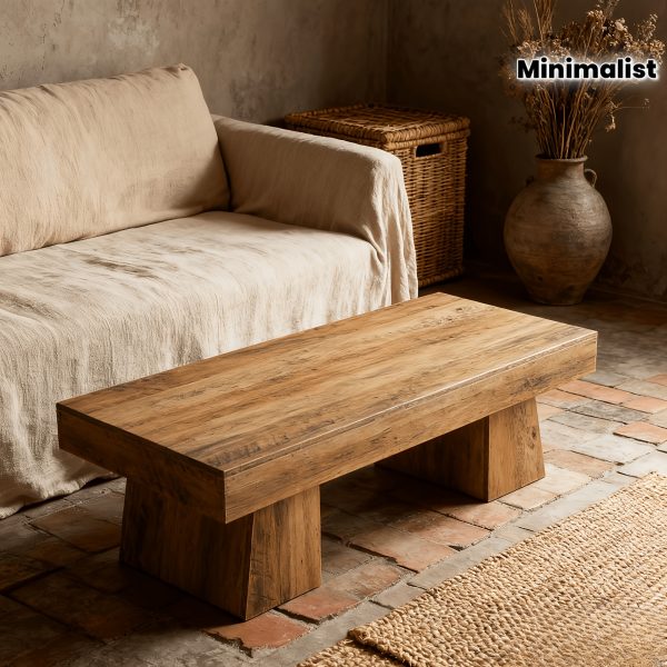 product-fmket-c94e2504b7841f3dac7e00476145f95c Wabi-Sabi Low Coffee Table | Minimalist Solid Wood Tea Table For Living Room, Embracing Wabi-Sabi Aesthetics