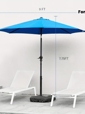 9ft Patio Umbrella, Outdoor Pool Umbrella, 9ft Camping Umbrella, Waterproof Table Umbrella
