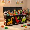 product-fmket-eb82ac43b72aa72dbdaaedade6fe7e6d Extra Large Box, Collapsible Sturdy Storage Organizer With Lids, Dinosaur Box For 14+ Boys Girls, Chest Bin Baskets For Living Room, Playroom, Bedroom, Nursery, Black