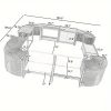 [Outdoor All Weather Sofa] Patio Rattan Sofa Set Spa Surround Spa Frame With Storage Spaces, Outdoor All Weather Round Conversation Sofa Set With Acacia Wood Seats And Waterproof Cushion, Free Combination