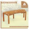 product-open-00e8abd961af40889e052e704edcbed4-goods COSTWAY Outdoor Curved Bench, Acacia Wood Backless Fire Pit Bench with Slatted Seat, Wrap Around Tree Bench, Rustic Wooden 2-Person Seating for Porch, Backyard, Patio, Deck, Natural