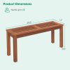 product-open-00f6c00d389147388e55e67b7b7932ca-goods LIFEZEAL 2pcs Patio Backless Bench 2-Seater Outdoor Dining Bench Solid Wood Backyard