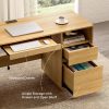 product-open-01d20e2a99a8487d83eddd2524a981f3-goods 47" Office Desk, Farmhouse Executive Desk with File Drawer& Outlet, Wood Computer Desks with Keyboard Tray, Workspace for Study Writing