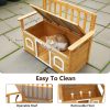 Wooden Bench for Outdoors, Versatile Garden Furniture with Dog Shelter and Storage Area, Ideal for Patios, Yards, and Verandas