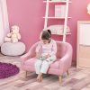 Qaba 2-Seat Kids Sofa, Toddler Sofa Couch, Sofa Chair for Ages 3-7, Pink