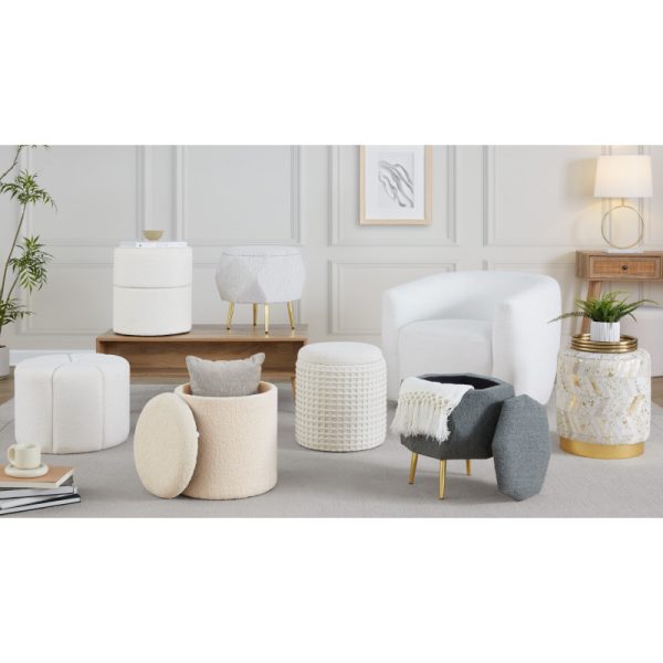 product-open-02f1bcce7d48424bbe2169f50c697eb7-goods Leather Ottoman in Golden Metal and Ivory Leather with Golden Splatter