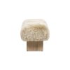 product-open-0312fe4378864851a14af1b5a5534052-goods Leda 49' Retro Natural Blonde Sheepskin Fur Bench - Genuine Fur Rectangular Accent Suitable for, Entryway,, Minimalist Scandinavian & Decor, Furniture