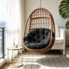 [Outdoor Chair Cushions] Outdoor Patio Seat Cushions, Round Chair Cushions, Fully Filled, Strong Support, Warm, Breathable And Comfortable, Thickened Hanging Chair Cushions, Recliner Cushions, Stylish Outdoor Decorative Chair Cushions (Cushions Solely)