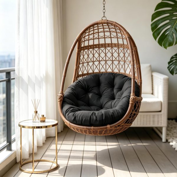 [Outdoor Chair Cushions] Outdoor Patio Seat Cushions, Round Chair Cushions, Fully Filled, Strong Support, Warm, Breathable And Comfortable, Thickened Hanging Chair Cushions, Recliner Cushions, Stylish Outdoor Decorative Chair Cushions (Cushions Solely)