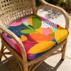 product-open-03669ad932544810a853b77ad92c760f-goods 1pc Memphis-Style Flowers Pattern Leisure Seat Cushions, Indoor And Outdoor Seat Cushions, Back Cushions, Size 19.7*17.7*1.57inch, Suitable for Garden Chairs, Office Chairs And Floor Seats. Soft And Comfortable