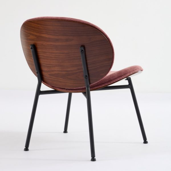 product-open-03e1e525efe74b1bba8a93c223f028ec-goods Mid-Century Modern Shell Chair - Single Side Accent Lounge Chair with Wide Walnut Wood Finish Shell & PU, Curved Wide Suitable for /Outdoor Use - Easy-Clean Cover, Assembly Required (for,, Bedroom)