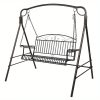product-open-0540424ce142449a94e867b19e54cb2f-goods Bonnlo Metal Patio Porch Swing, 660 LBS Weight Capacity, Suitable for Two-Person, for Outdoors, Gardens and Yards, Black