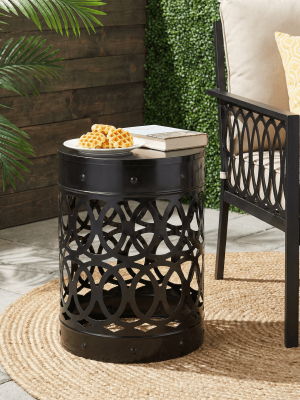 Outdoor Metal End Table - Large