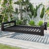 product-open-06b3ce8433314eccb2f8401280bf4795-goods Garden seating. Swing chair. Double-sized porch swing bed seating set with hemp rope swing frame, suitable for gardens and backyards. Minimalist rustic style, ideal for courtyards and gardens. Mattress sold separately.