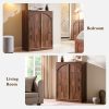 product-open-07dc84bd4c2b4486aba6b1ea06871145-goods JXQTLINGMU Modern 5 Drawers Dresser For Bedroom With Arched Panel, 44" Tall Dresser For Closet With Metal Handles, Push-to-Open Wood Storage Closet Dressers Tv Stand For Living Room, Hallway