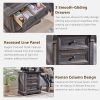 product-open-08153096a565442eb6bbf2ae35923908-goods 24" Wide 3-Drawer Storage Cabinet, 26" Tall Farmhouse 3-Drawer Side Table, Solid Wood Roman Column Style End Table, Universal Corner Table for Bedroom, Living Room And Hallway, Sofa & Console Tables Sofa & Console Tables Accent Furniture