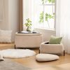 product-open-0832cd71c15a4005bd019bbb45fdc738-goods 29.9"Wide 2 - Piece Upholstered Storage Ottoman Set Footrest Shoe Changing Stool with Metal Legs, Faux Fur Foot Stool Coffee Side Table With Reversible Lid for Living Room Bedroom Entryway. Light Camel