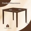 product-open-0871fa096c294af9a22b4930a7965974-goods 5pcs Dining Table Set for 4, Square Kitchen Table with 4 Armless Chairs, Padded Seat And Curved Back, Rubber Wood Legs, Space-Saving Dinette Table Set for Dining Room, Breakfast Nook
