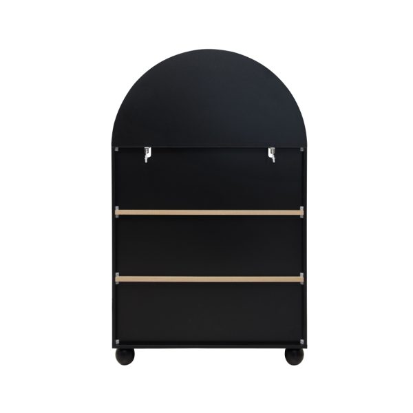 product-open-0873cd44b9a344c99675b3192ba34f35-goods 45.67' Tall Arched Bookshelf, 4 Tier Arched Bookcase, Modern Farmhouse Open Display Tall Bookcase for Bedroom, Home Office, Bedroom