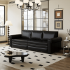 product-open-0889b309093f4b7fb3f0e9e0486363f9-goods Modern Convertible Sofa Bed 93.7' Space-Saving Sleeper with Pull-Out Design Three-Seater Leather Folding Transformable Durable Luxurious Suitable Adjustable Backrest Plush Cushions Cozy for Living Room