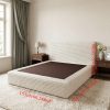 Compressed Sofa Bed 2-in-1 Convertible Sleeper Couch, Vacuum Packed Boneless Sofa, Space Saving Furniture For Small Apartment Dorm Office Upholstered Platform BedFeatures A HeadboardNo AssemblyMattress Alternative