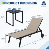 XH103 Recliner Collection Featuring 2 Cozy Chairs And 1 Robust Table, Made from Long-Lasting Textilene Fabric And Iron Tubing for Outdoor Leisure