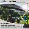 product-open-0a87424847d14b19a7a769a5e2624cc4-goods 10ft Heavy-Duty Outdoor Cantilever Parasol with, Large Rectangular Offset Umbrella - 360° Rotating Canopy, Tilt Mechanism & Heavy-Duty Aluminum Frame for Patio, Deck, Balcony, Pool (Compatible with most roofs)