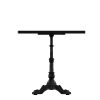 Marble-Look Sintered Stone Square Table - Heavy-Duty Cast Iron Base for Bistro, Cafe, Bar And Home Use