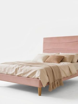 2026 Soft Bed with 2 Bed Rails, Premium Soft Padded Bed Frame with Stitched Detailing for Modern Bedroom, Ideal for Home Room Decor