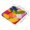 product-open-0babc79495864271bdbbfc8edabd34da-goods 1pc Memphis-Style Flowers Pattern Leisure Seat Cushions, Indoor And Outdoor Seat Cushions, Back Cushions, Size 19.7*17.7*1.57inch, Suitable for Garden Chairs, Office Chairs And Floor Seats. Soft And Comfortable
