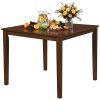 product-open-0bbe92f870474d5b805d9909c2e1d4fb-goods 5pcs Dining Table Set for 4, Square Kitchen Table with 4 Armless Chairs, Padded Seat And Curved Back, Rubber Wood Legs, Space-Saving Dinette Table Set for Dining Room, Breakfast Nook