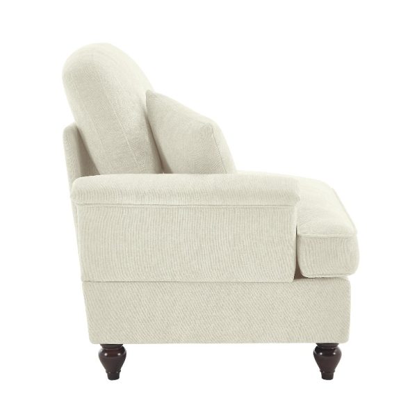 product-open-0befd162c65d4cb6b042bde27469f73f-goods Sofa Lsf Chenille W/1 Pillow -Beige White, Comfortable Backrest Sofa, Modern Minimalist Style, Suitable for Bedroom, Office, Dorm and Living Room, Easy to Clean, Easy to Install