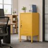 product-open-0c2e5b89afec4124b8804b4ec115fcf3-goods Metal Office Filing Cabinet, Lockable Storage Cabinet with 2 Adjustable Shelves for Documents, Modern Steel Side Table with Lock for Home Office, Bedroom Nightstand, Secure Ventilated Locker