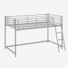 product-open-0c54b718240f439da0d0484988e0ef94-goods Loft Bed for Kids | Heavy-duty Iron Frame, 350LBS Weight Capacity, Space Saving Design for Small Rooms & Low Ceilings, Movable Ladder, - JOYMOR
