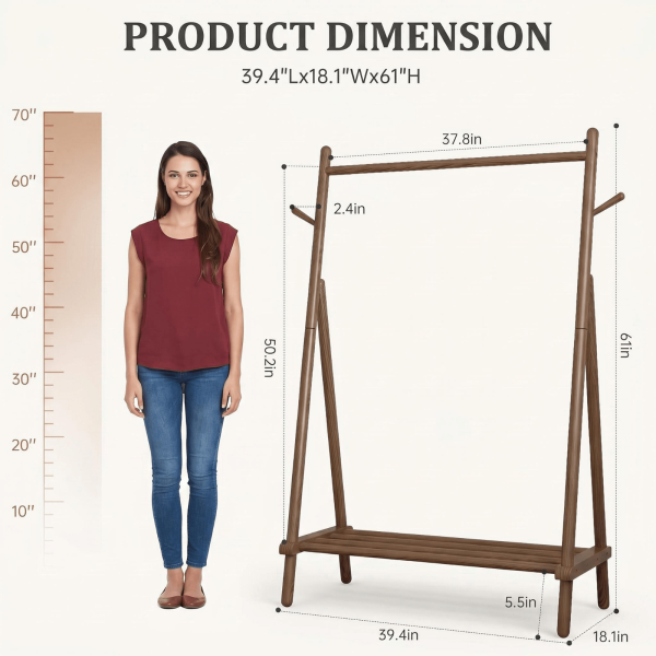 product-open-0ce2f5e85f164525936de8cc04d62bec-goods Solid Wood Quilt Rack with Bottom Storage Shelf - Modern Space-Saving Bed Frame Suitable for Home, Durable, Assembly Bedside Shelf Furniture, Rubberwood Bed Storage for Small Spaces (No Shelf Assembly)