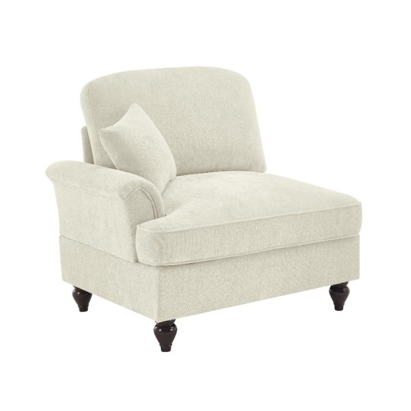 product-open-0ced914e4ec54b29a434b32a9a95f546-goods Sofa Lsf Chenille W/1 Pillow -Beige White, Comfortable Backrest Sofa, Modern Minimalist Style, Suitable for Bedroom, Office, Dorm and Living Room, Easy to Clean, Easy to Install