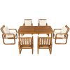 product-open-0d0c735274df445caf15db5d8052a613-goods 7pcs Patio Dining Set Outdoor Dining Table And Chairs Stylish Outdoor Furniture Set with Removable Cushions for Patio, Backyard, Garden, Natural Wood And Beige Cushion