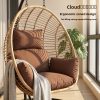 [Hanging Basket Cushion] Ergonomic High-Rebound Filling Hanging Basket Cushion, Cloud-Like Enveloping Feel, Thick and Plump, Specialized Seat Cushion for Hanging Chairs, Hanging Basket Not Included