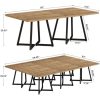 product-open-0e49537592a8453ba641f64502e9f914-goods 31.5' Square Conference Table, Industrial Office Meeting Table for 4 People, Business Podcast Furniture with Metal Base for Small Spaces, Office Conference, Natural