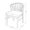 product-open-0e73bd5cc15247dd8e09e73c8d4c031c-goods Outdoor Dining Chairs Set of 2, Acacia Wood Patio Chairs with Cream Washable Cushion, for Backyard, Poolside, Garden, Light White