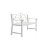 Outdoor Heavy-Duty White Iron-Look Steel Garden Bench with Backrest & Armrests - 2-3 Seater Slatted Park Bench, White Metal Frame for Patio, Porch, Balcony, Yard - Durable Low-Maintenance Furniture (No Wood), Garden Seat, Garden Bench Seat, Benches For Outside, Garden Furniture, Balcony Furniture, Patio Furniture, Bench Seating, Patio Bench, Bench Seat Indoor, Outside Bench
