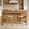 product-open-0f8e0127541949199a88992864746572-goods 63-Inch Solid Wood Kitchen Island with Ample Storage Shelves, Farmhouse Style Kitchen Island Table with Seating, Counter Height Bar Table for Dining Room & Kitchen, Sturdy Construction & Easy to Assemble