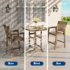 2026 New Courtyard Dining Tables And Chairs, All-Weather HDPE Patio Bar Stools Set of 2 - Tall Chairs with Armrests, Ergonomic Wide Back And Seat, Outdoor Bar Furniture for Balcony, Garden, Poolside - Black (2 Sheets/Box)