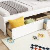 Twin Size L-Shaped Bookcase Bed with Bookshelf Headboard & Two Drawers - Space-Saving Storage Bed Frame, Modern Suitable for Small Rooms, Dorms, Apartments, No Assembly Required (No Wood)
