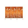 product-open-10d9f76ae130431795b9e573e1ec7ae3-goods Outdoor Privacy Screen (3pcs Set), Outdoor Metal Wall Decoration, Large Metal Wall Sculpture, Wrought Iron Wall Art, Metal Garden Flowers
